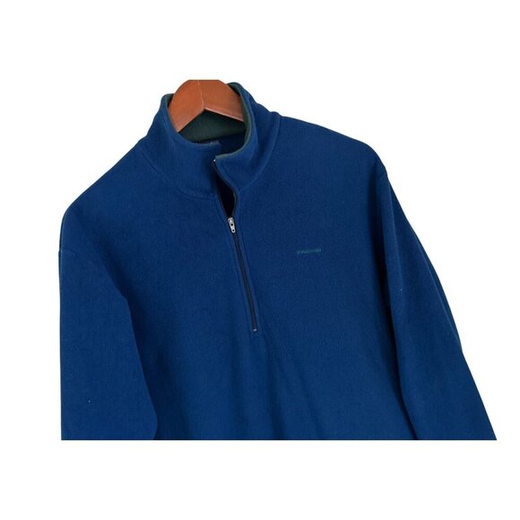 Patagonia Mens Blue Synchilla Fleece Quarter-Zip Pullover Jacket Size Large - Picture 2 of 8